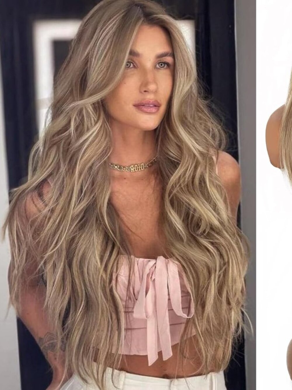NEW 20" Remy Brazilian Human Virgin Strawberry Blonde Ombre Lace Front Hair Wig